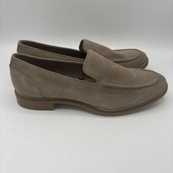 SPERRY WOMEN'S FAIRPOINT TAUPE SUEDE LOAFER SIZE: 9.5 Comfortable Stylish - Picture 1 of 8